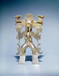 Anhänger, der einen Krokodilgott darstellt, La Vaca, Punta Burica, Costa Rica